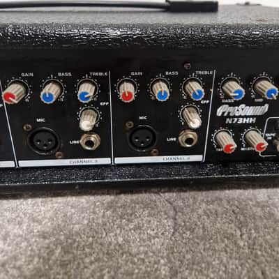 ProSound N73HH - Powered Mixer Head - 4 Channel - Black - Good w/ Power Cable image 3