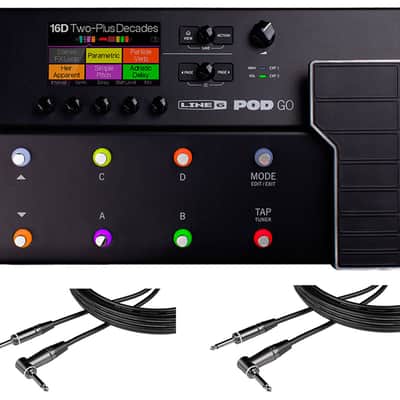 Line 6 POD Go + 2x Gator 20' RA Instrument Cable image 1