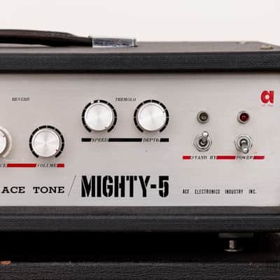 1967 Ace Tone Mighty-5 Vintage Tube Amp Head & 1x12 Cab, Fully-Serviced 117v, Japan image 5
