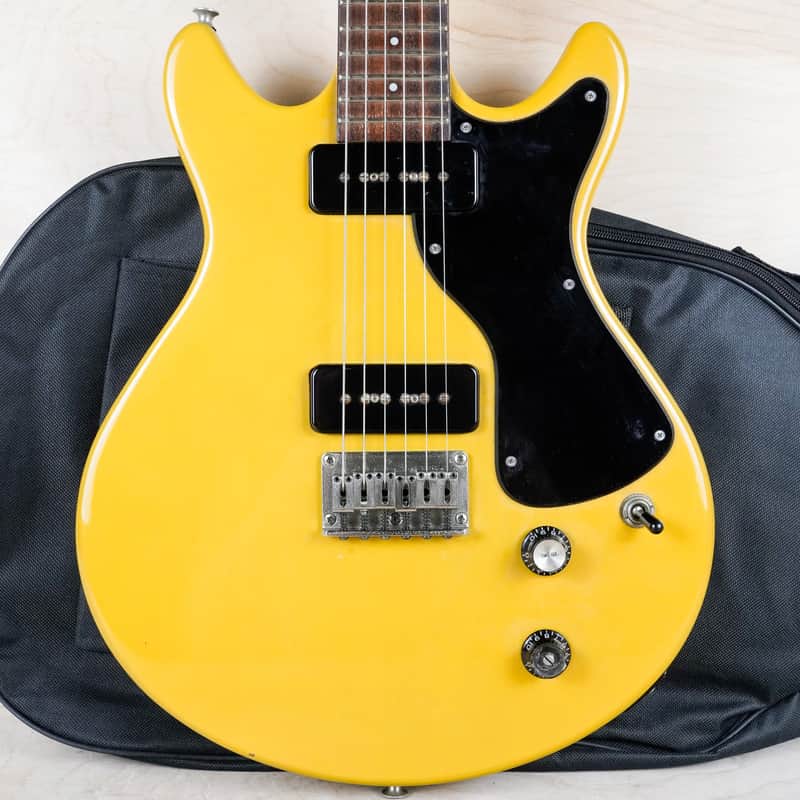 Yamaha SG-RR Standard MIJ 1989 Lime de Mahogany Yellow Vintage Japan P-90 PUs w/ Bag image 1