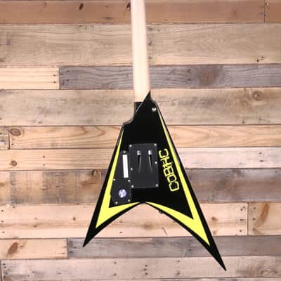 ESP Alexi Laiho Arrowhead SE 20th Anniversary Electric Guitar Black w/Yellow Pinstripe & Case image 5