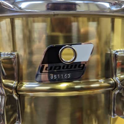 Last One! Brand New Ludwig Made In Taiwan Brass Shell 10 Lug 6 1/2 x 14" Snare Drum - Awesome Ludwig  Sound! image 2