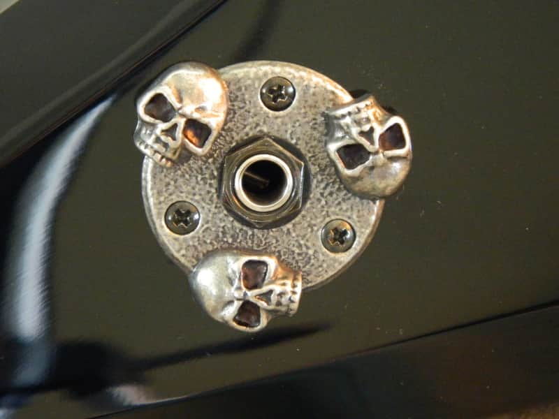 Skull jack cover plate fits dean guitar ML dimebag darrell razorback metalman washburn image 1