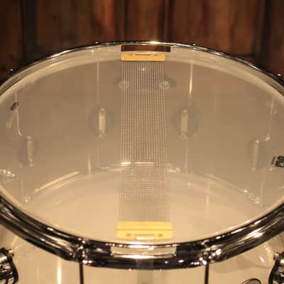 DW Design Clear Acrylic 8x14 Snare Drum - New! image 6