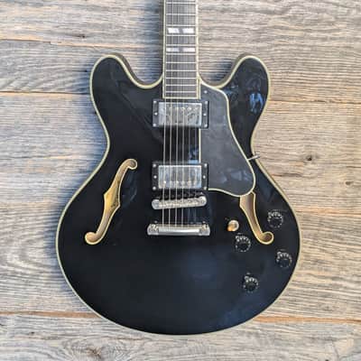 Used Eastman T486 Semi-Hollowbody Guitar - Black w/Upgrades & Case image 1