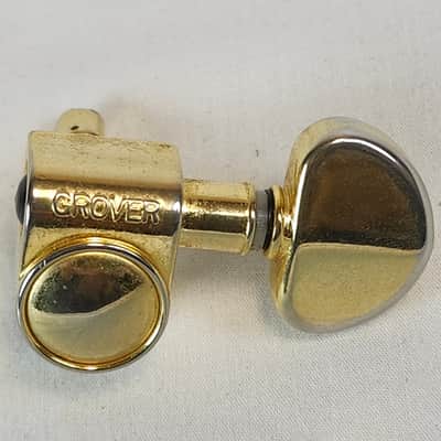 Grover Single Original Locking Rotomatics (106 Series) Bass Side Guitar Tuner, Gold image 3