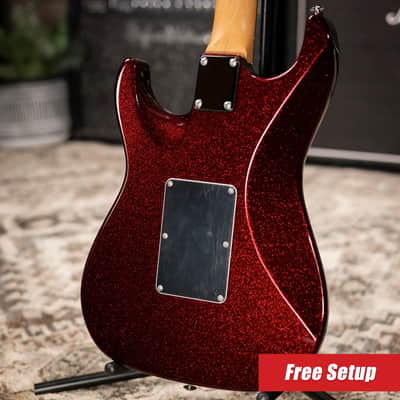 Suhr Pete Thorn Custom HSS Electric Guitar - Red Sparkle image 2
