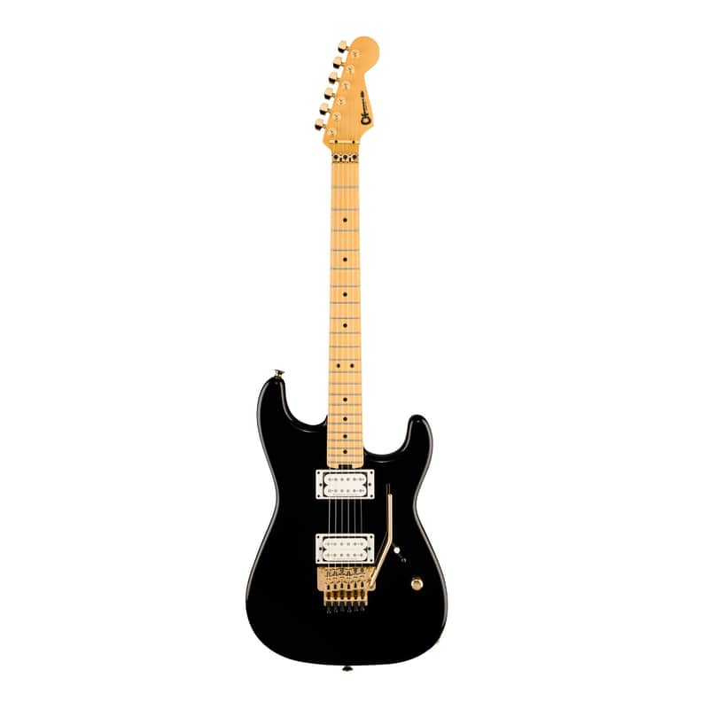 Charvel American Neo-Classic San Dimas SD1 HH FR Maple Fingerboard with Hardshell Gig Bag (Gloss Black) image 1