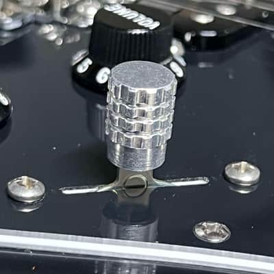 Kinnatone CHROME Bruno Grenade knurled Aluminum 3 or 5 way Blade style Switch Tip. For Strat or Tele image 3