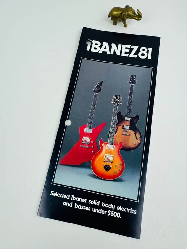 Ibanez “Ibanez 81” Mini-Foldout Guitar & Bass Catalog 1981 image 1