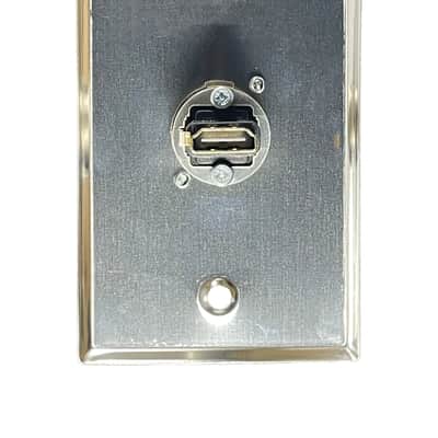 PROCRAFT SPL-1NHDMI-SS 1 Gang Stainless Steel Wall Plate Loaded w/ 1) Neutrik HDMI Feed/Pass Thru image 2