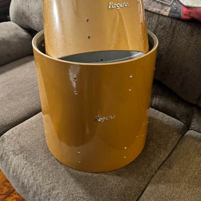 Rogers Holiday Tom Shells - 13” and 16” 1960s - Walopus Champagne Sparkle (Looks more like Sahara Sparkle) image 1