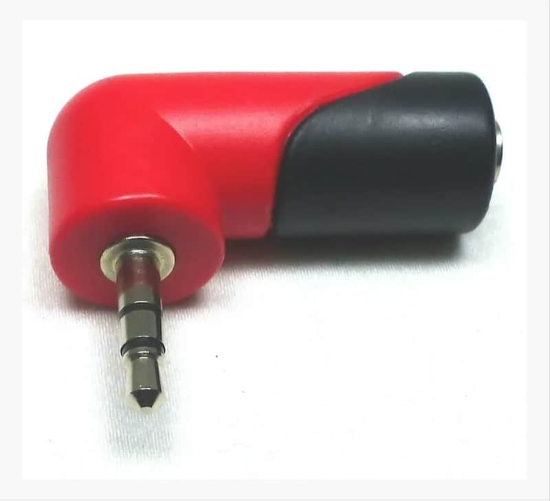 ZXPC Professional Right-Angled 3.5mm Stereo Plug to 3.5mm Stereo Jack Adapter. image 1