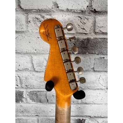 Fender Custom Shop 1960 Stratocaster Heavy Relic, Rosewood Fingerboard, Aged Olympic White over 3-Color Sunburst image 8