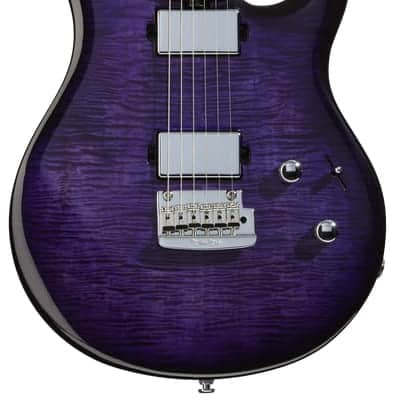 Ernie Ball Music Man Luke 4 HH Electric Guitar - Transparent Purple Burst with Rosewood Fingerboard image 2