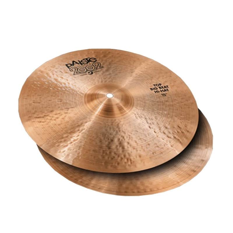 Paiste 15'' 2002 Black label Big Beat Hi-Hat Cymbals P002BBT15H image 1