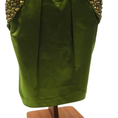 bebe green satin dress Bebe Satin Cowl Neck Wrap Dress Forest Green