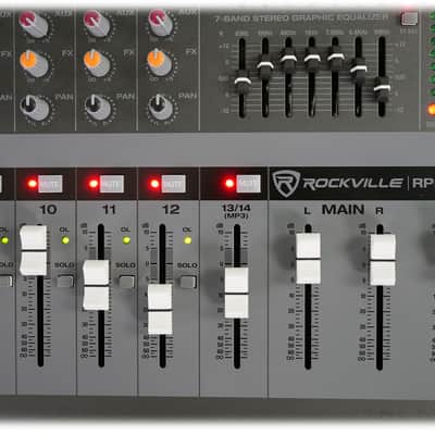 Rockville RPM1470 14 Channel 6000w Powered Mixer w/USB, Effects+Foldable Stand image 20