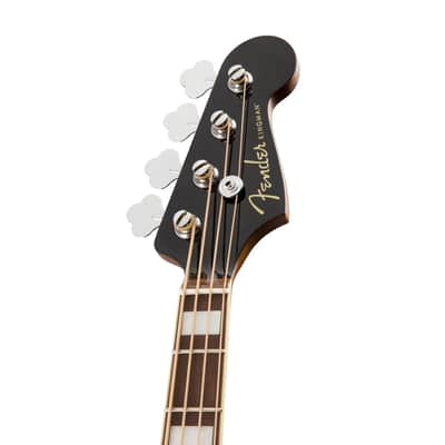 Fender Kingman Acoustic Bass Guitar w/Bag, Jetty Black Bild 4