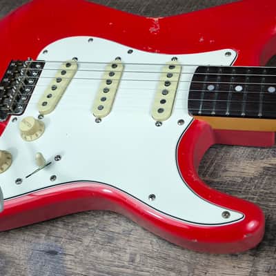 MyDream Stratocaster Custom Built - Light Relic Hot Rod Red Texas Special image 6