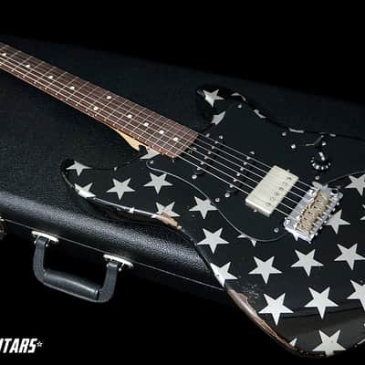 Friedman USA Custom Shop Vintage S in Silver Metallic Stars over Black image 3