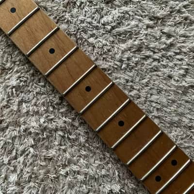 Fender Squire ST SQ Electric Guitar Headstock and Neck-Unfinished-Baked Maple-22 Frets-Double Tremolo image 4
