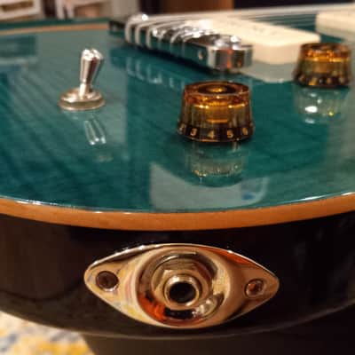 PRS SE Custom 22 Semi-hollow Soapbar 2004 Emerald Green Flame-Top image 5