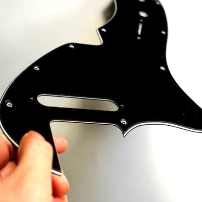 Left-handed 69 Telecaster Tele Thinline Re-Issue Style Guitar Pickguard 3ply black image 3