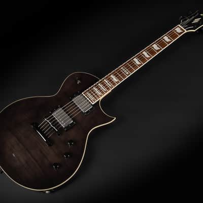 2013 ESP E-II Eclipse FM - STBLK See Thru Black | Japan Flamed Top Singlecut EMG Hot 70 Pickups 24 Extra Jumbo Frets 3.75kg | OHSC image 5