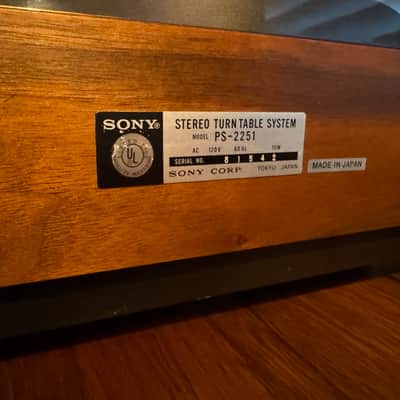 Mint Sony PS-2251 Turntable with original PUA-113 Tonearm image 15