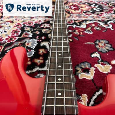 Fernandes PJS-50 PJ Bass 1980s MIJ Japan Medium Scale Red Limited Edition image 8