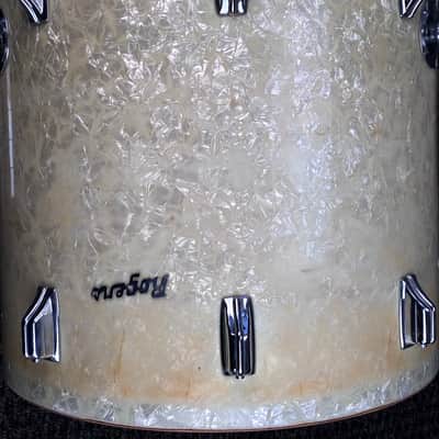 Vintage Rogers Drum Kit 12/16/20/14 Snare - White Marine Pearl image 19