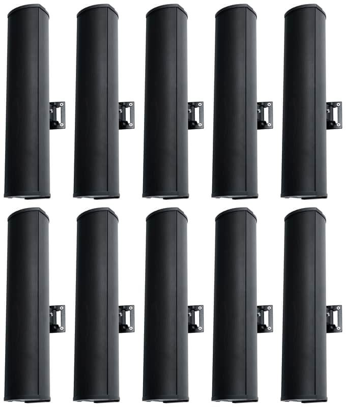 10) Rockville WET ARRAY 4 Black Line Array Speakers For church/School/Auditorium image 1