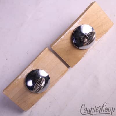 Ludwig Marching Bass Drum Harness Mount Eyelet Hooks+Wood WFL Vintage 60s Chrome image 1