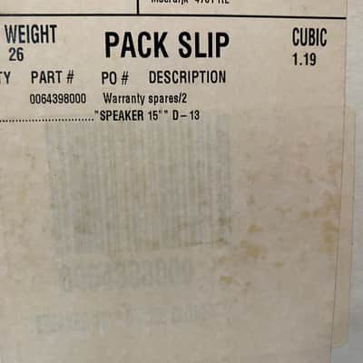Fender / Eminence 15" Speaker 006-4398-000 - Made In USA - NOS - (JBL D130 Style) image 2