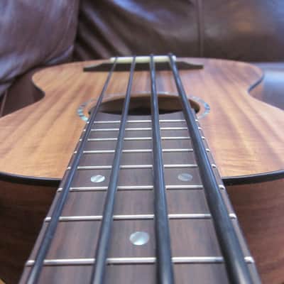Luna Bari-Bass Koa Ukulele w/ Preamp and Gig Bag UKE BBASS KOA image 8