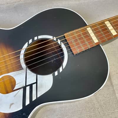 Kay 1160 Note 1966 Sunburst Parlor Acoustic Short Scale image 8