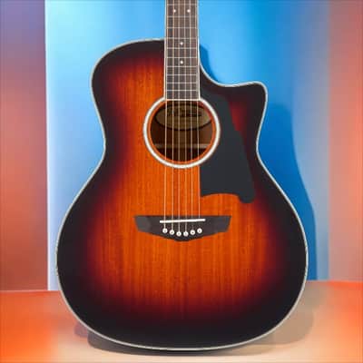 D'Angelico Excel Gramercy, Mahogany Burst Grand Auditorium Acoustic-Electric Guitar image 2
