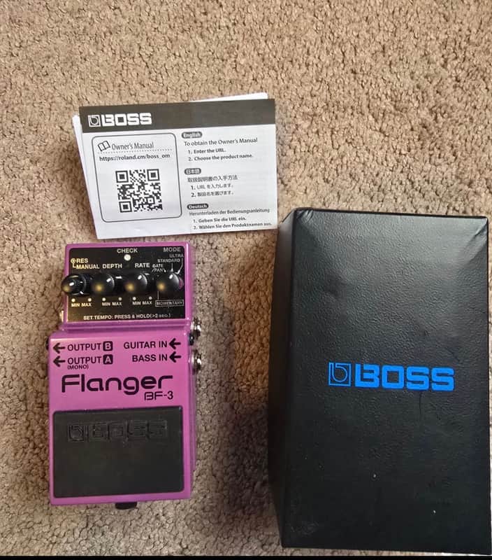 Boss BF-3 Flanger (Dark Gray Label) 2002 - Present - Purple image 1