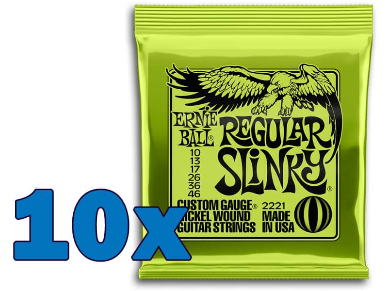 Ernie Ball 2221 OFFERTA 3 MUTE corde chitarra elettrica 10-46 image 1