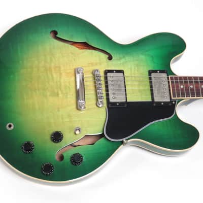 1997 Gibson ES-335 59 Dot Reissue Custom Shop - Rare Green Burst Finish - Figured Top - Custom Order One Off image 2