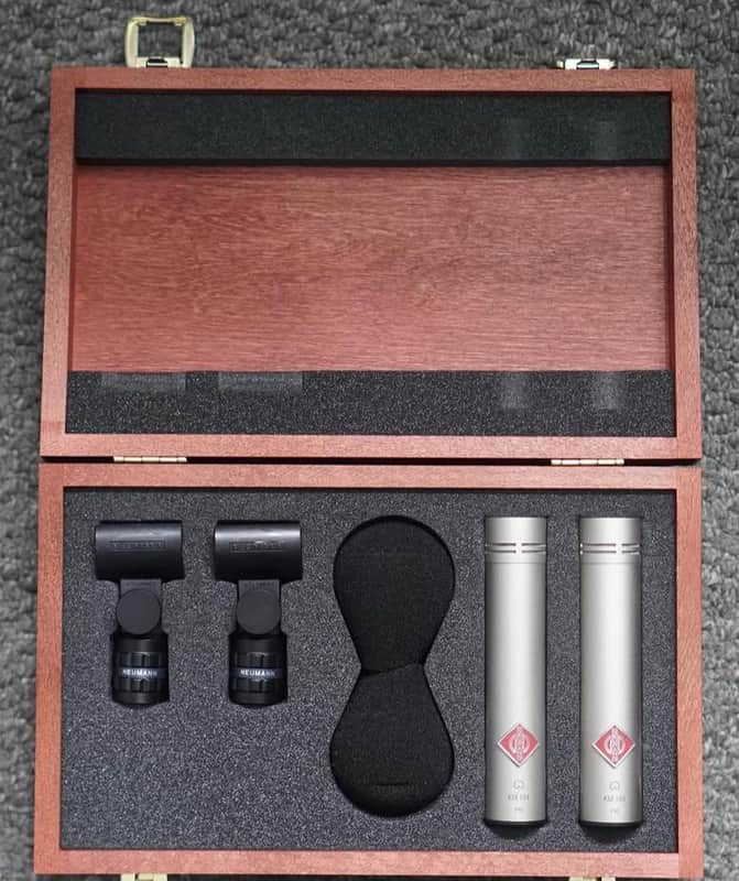 Neumann KM 184 Small Diaphragm Cardioid Condenser Microphone Matched Stereo Pair 1993 - Present - Nickel image 1