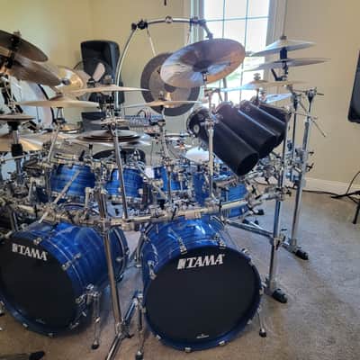 Monster Prog/Metal Drum kit - Tama Starclassic Walnut Birch 8pc kit with Sabian HH/HHX and DW Hardware image 1