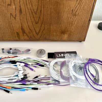 6Ux104HP Portable Eurorack Case Powered Dark Walnut Module and Cables image 16