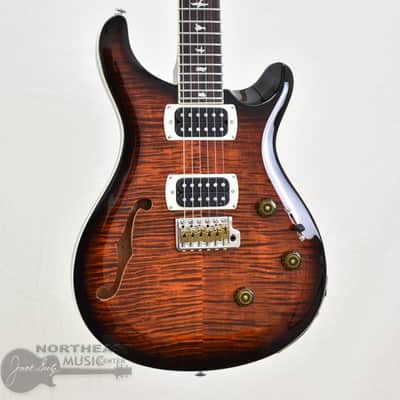 PRS SE Custom 24 Semi Hollow Piezo Orange Tiger Smokeburst (s/n: 0935) image 2
