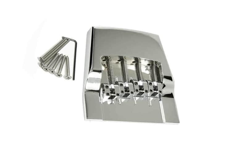 Hipshot® 4 String Chrome Rickenbacker Pre-2020 Replacement Bass Bridge~USA~NEW image 1