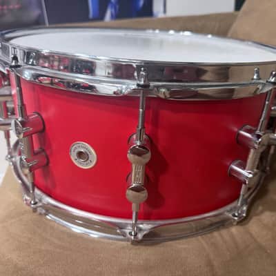 Sonor SQ1 14x6.5 Birch Snare Drum - Hot Rod Red image 2