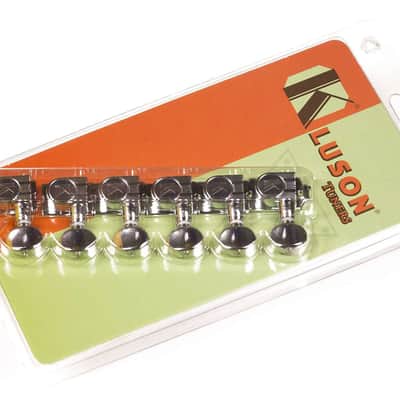 Kluson Revolution Diecast Tuners 6 Inline Vintage H-Mount Chrome KTNC-3805CL image 1