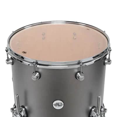 DW Limited Edition Design 3pc Drum Set 22/12/16 Titanium Satin image 7