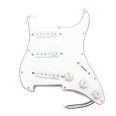 Stratocaster Style Loaded SSS Guitar Pickguard and Pickup, White image 1
